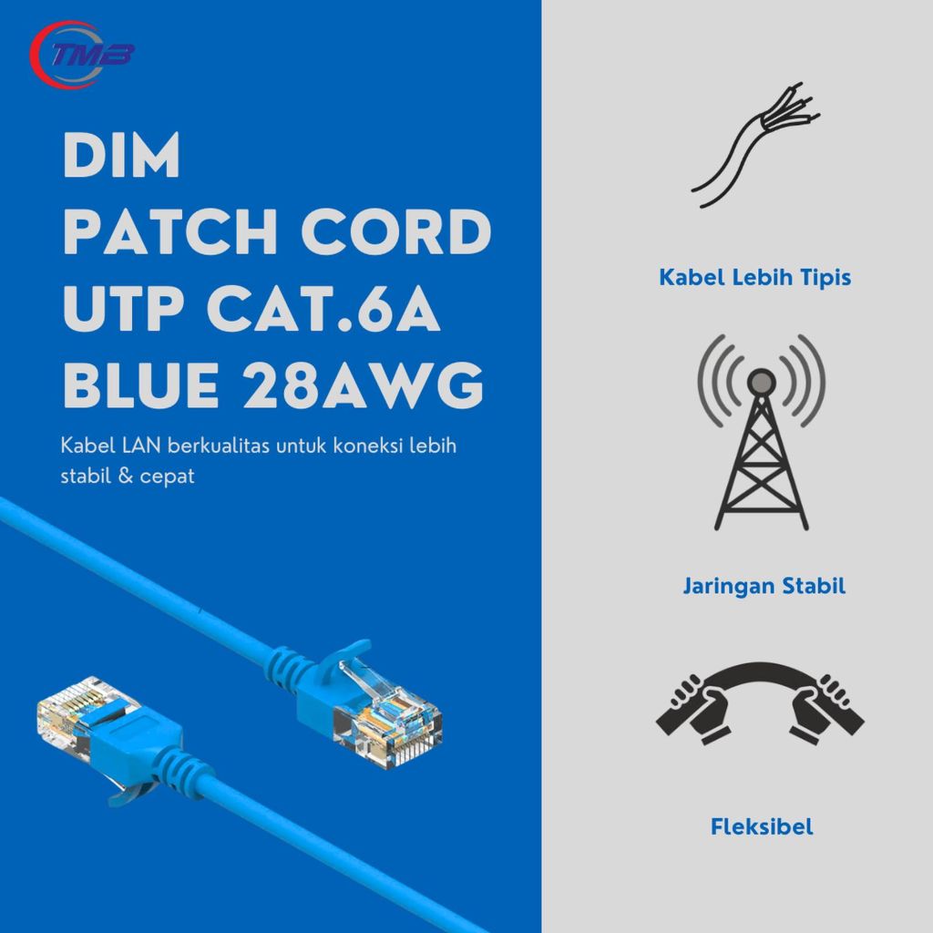 DIM-Patchcord UTP Cat.6A 28AWG