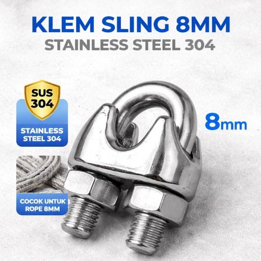 Klem Sling 8mm Stainless 304N - Gambar 3