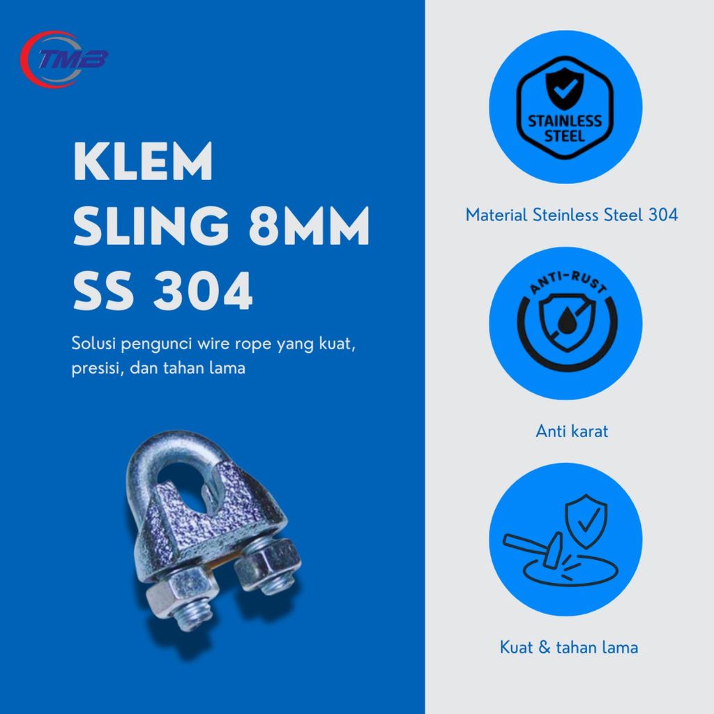 Klem Sling 8mm Stainless 304N